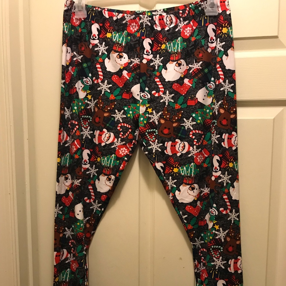 Christmas print tights 🔥b1get1🔥